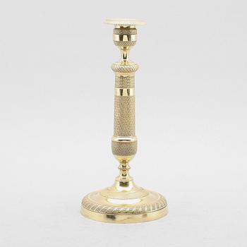 LJUSSTAKE, empire, förgylld brons, 1800-talets första hälft.
