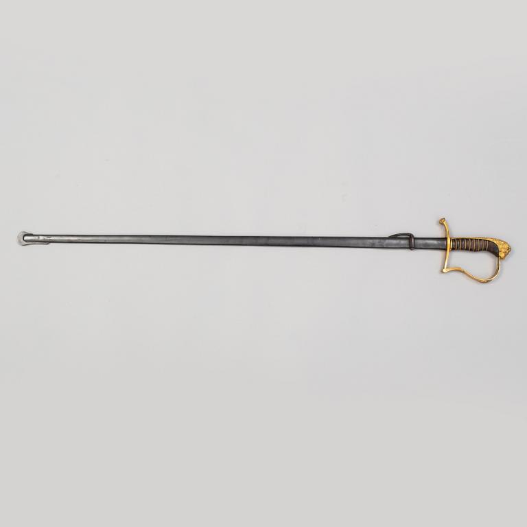 A Swedish infantry officer's sword 1899 pattern with scabbard.