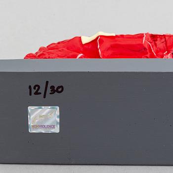 Carl-Fredrik Reuterswärd/ The Non-Violence Project Foundation, a polyresin sculpture 2017, Certificate numbered 12/30.
