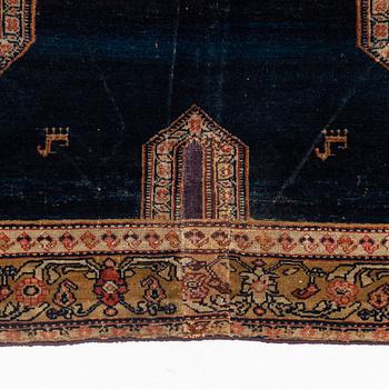 Sadeltäcke, antik Senneh, ca 80 ,5 x 92,5 cm.