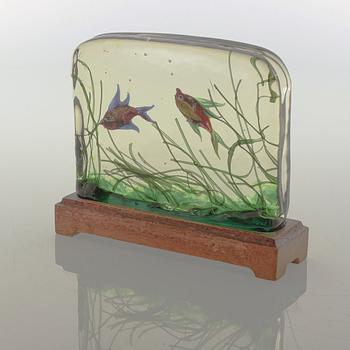 An "Aquarium" glass sculpture, probably by Riccardo Liciata for Murano.