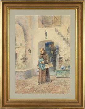 Frans Wilhelm Odelmark, Monk in Monastery Kitchen.