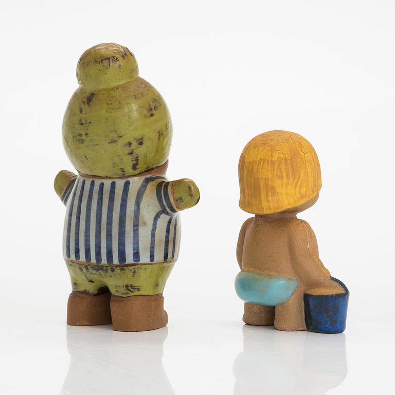 Lisa Larson, two stoneware figurines.
