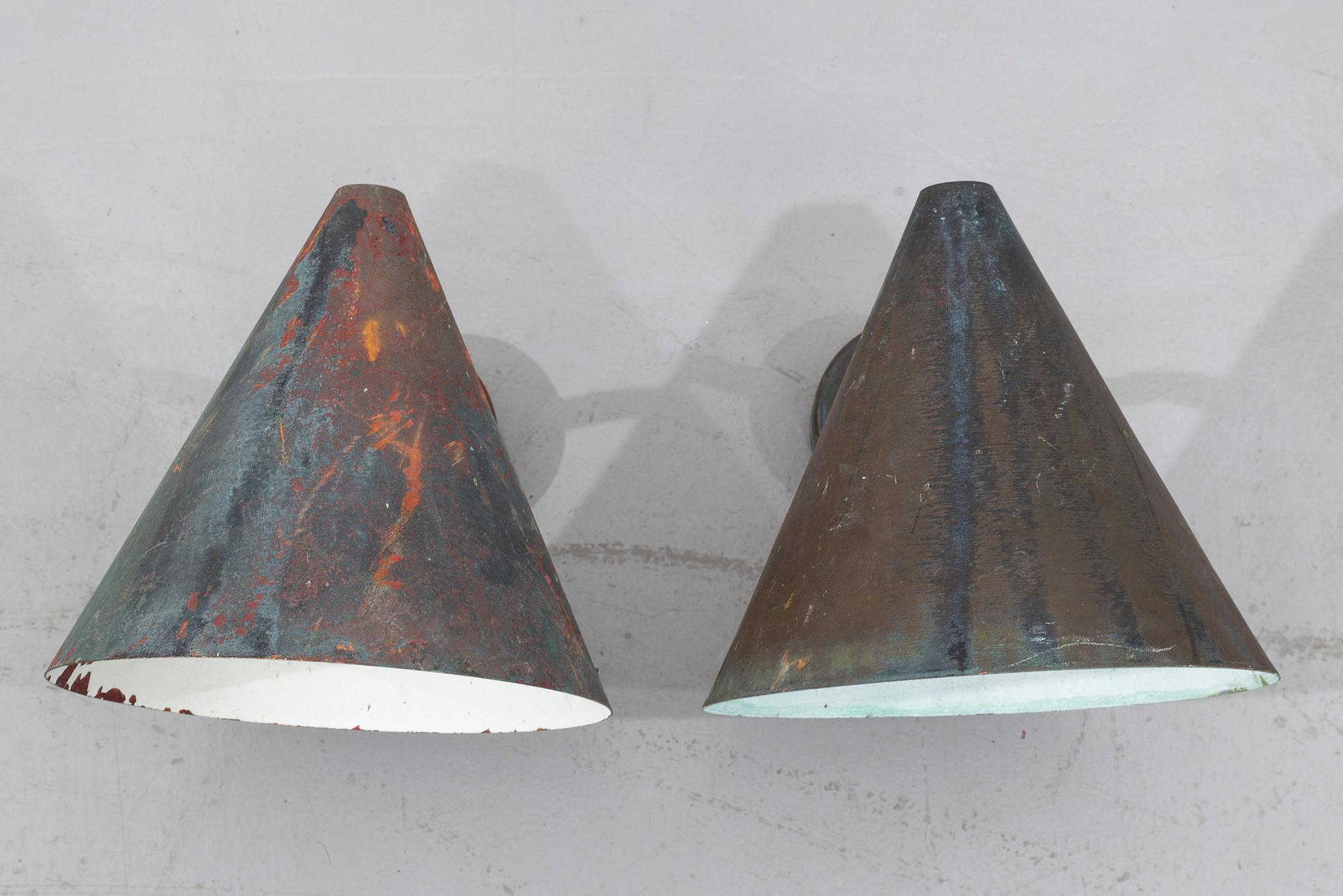 HANS-AGNE JAKOBSSON, Two "Tratten" Wall lamps, Markaryd, second half of the 20th century.