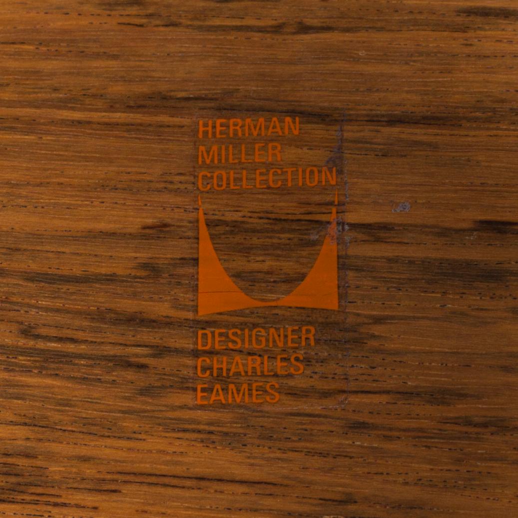 A armchair and footstool, "Lounge Chair", Charles & Ray Eames, USA, Herman Miller, 1970s,