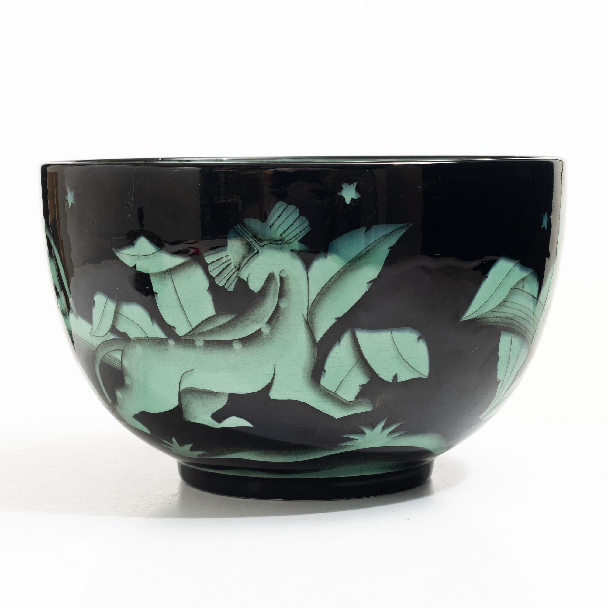 Ilse Claesson, a creamware punch bowl, Rörstrand.