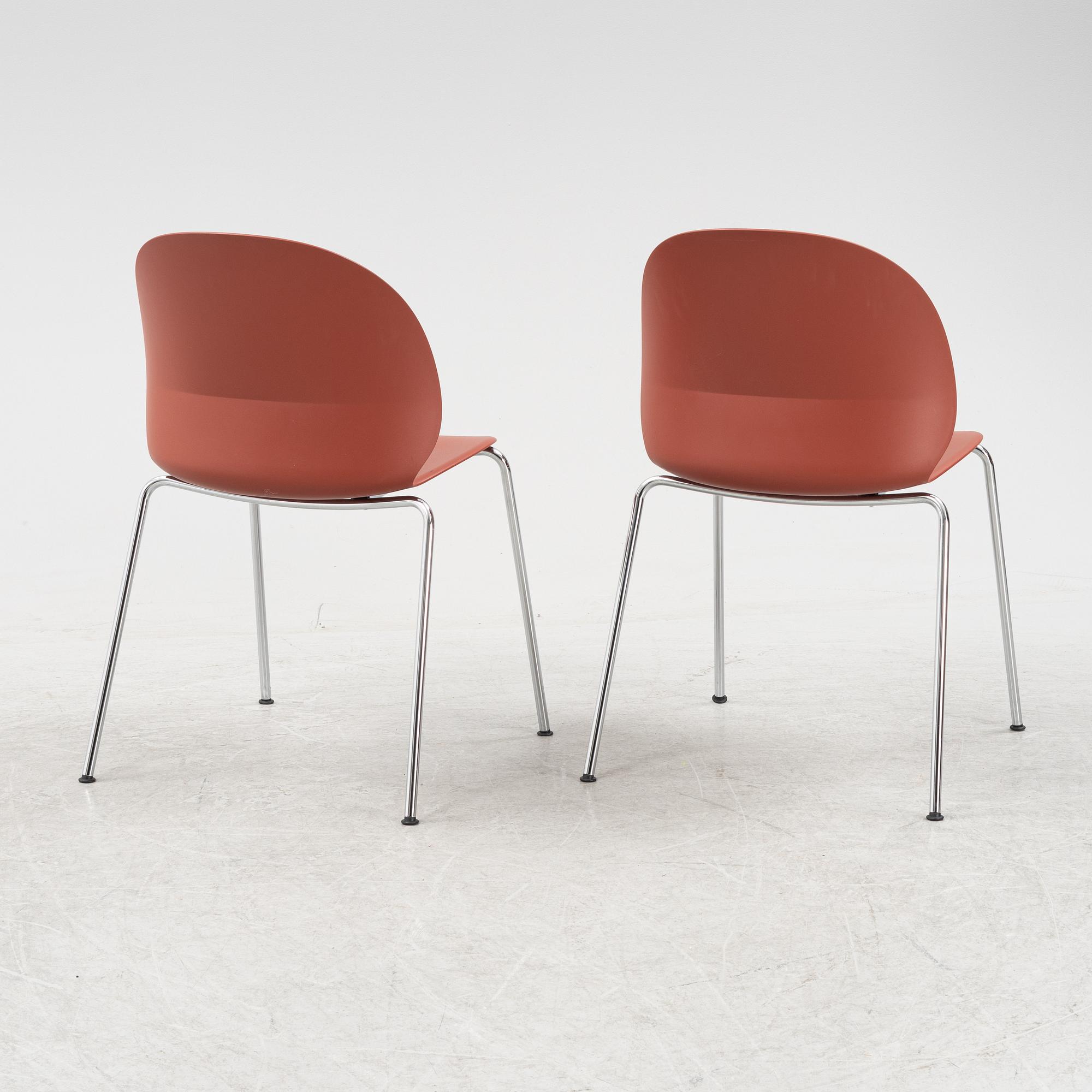 Nendo, a set of eight model 'N02-10 Recycle chairs, Fritz Hansen, Denmark, 2020.