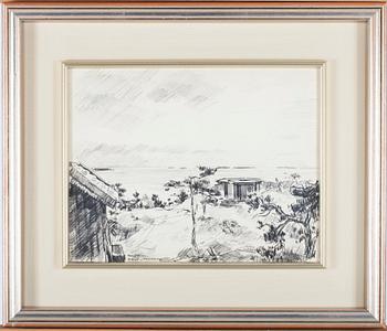 HARRY HENRIKSSON, kolteckning, signerad och daterad -44.