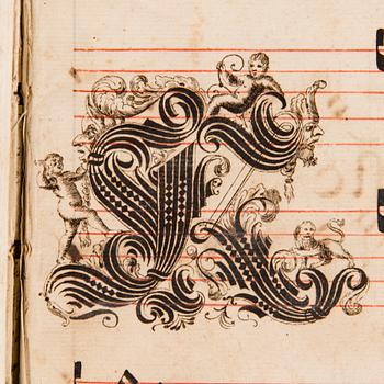 CHANSONNIER, pergament, ca 1500-1600-tal.