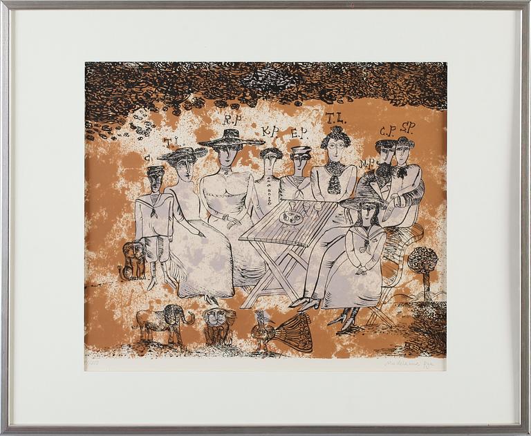 MADELEINE PYK, färglitografi, signerad och numrerad.