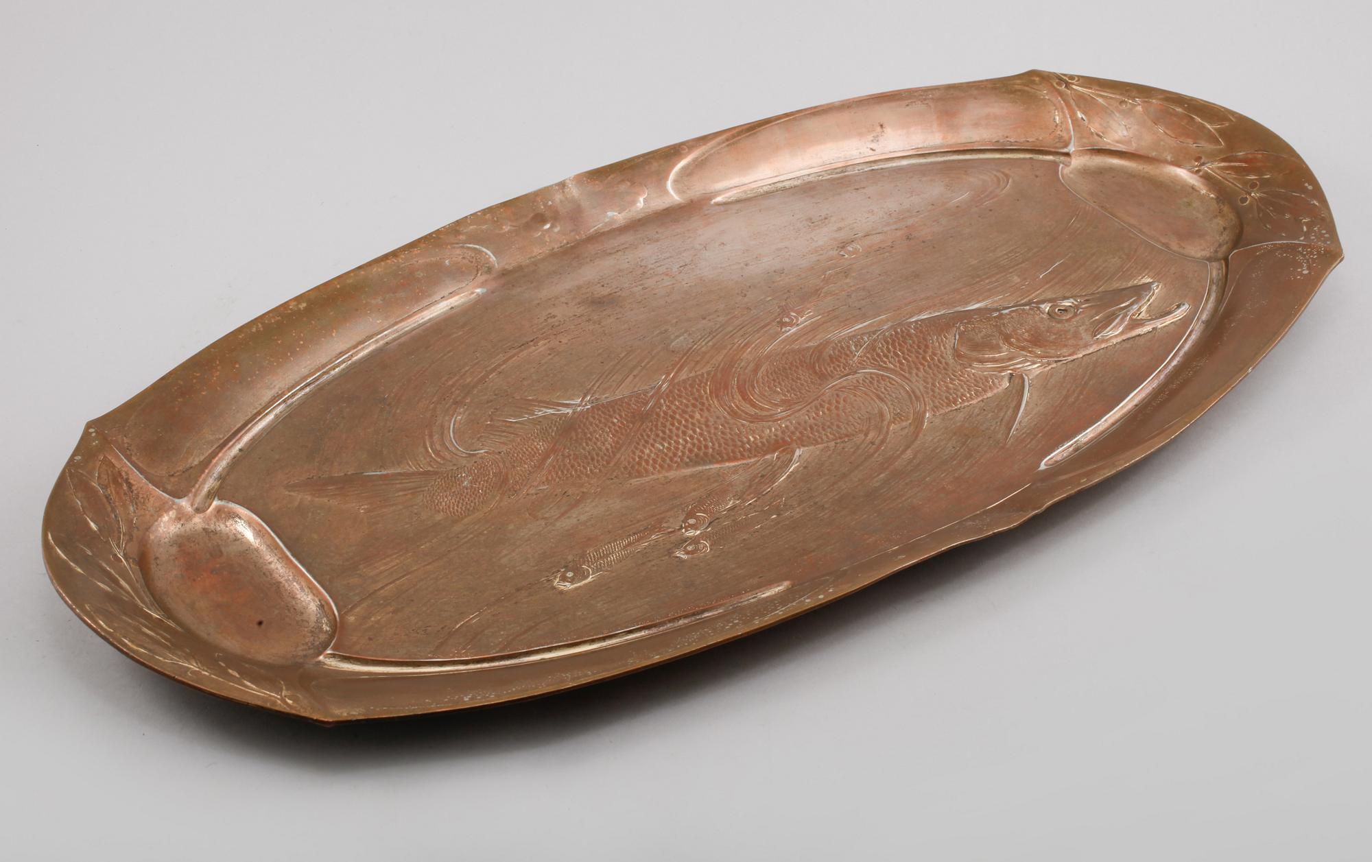 FISKFAT, jugend, B & G Imperial Zinn, 1900-talets början.