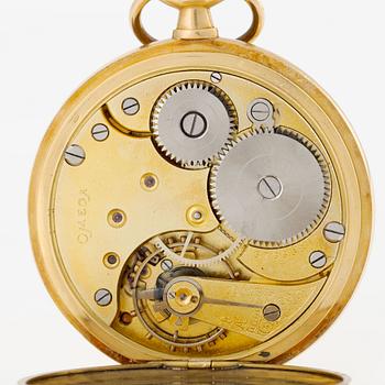 Omega, pocket watch, hunter, 50 mm.