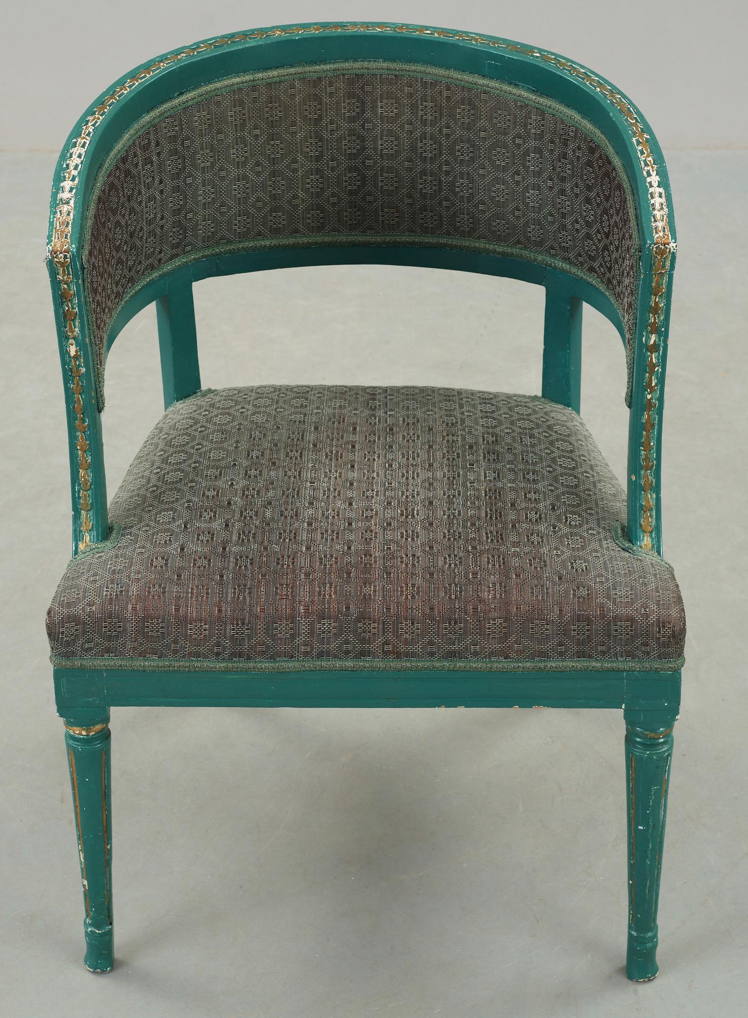FÅTÖLJ, sengustaviansk, omkring 1800.