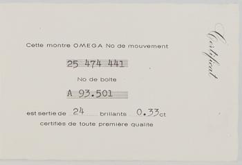 OMEGA, wristwatch, 15 x 15 mm.
