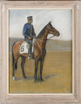 OKÄND KONSTNÄR, pastell, otydligt signerad B af ..... och daterad -48.