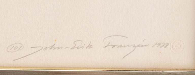 John-E Franzén, 4 lithographs from the suite “The White Cadillac”.