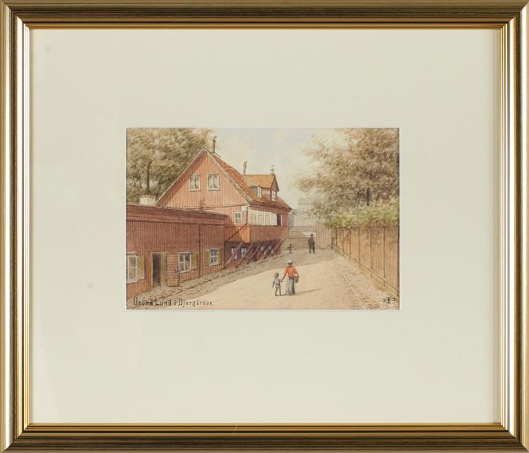 FREDRIK ISBERG, akvarell, monogramsignerad.