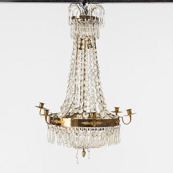 A Gustavian style chandelier, mid-20th century.