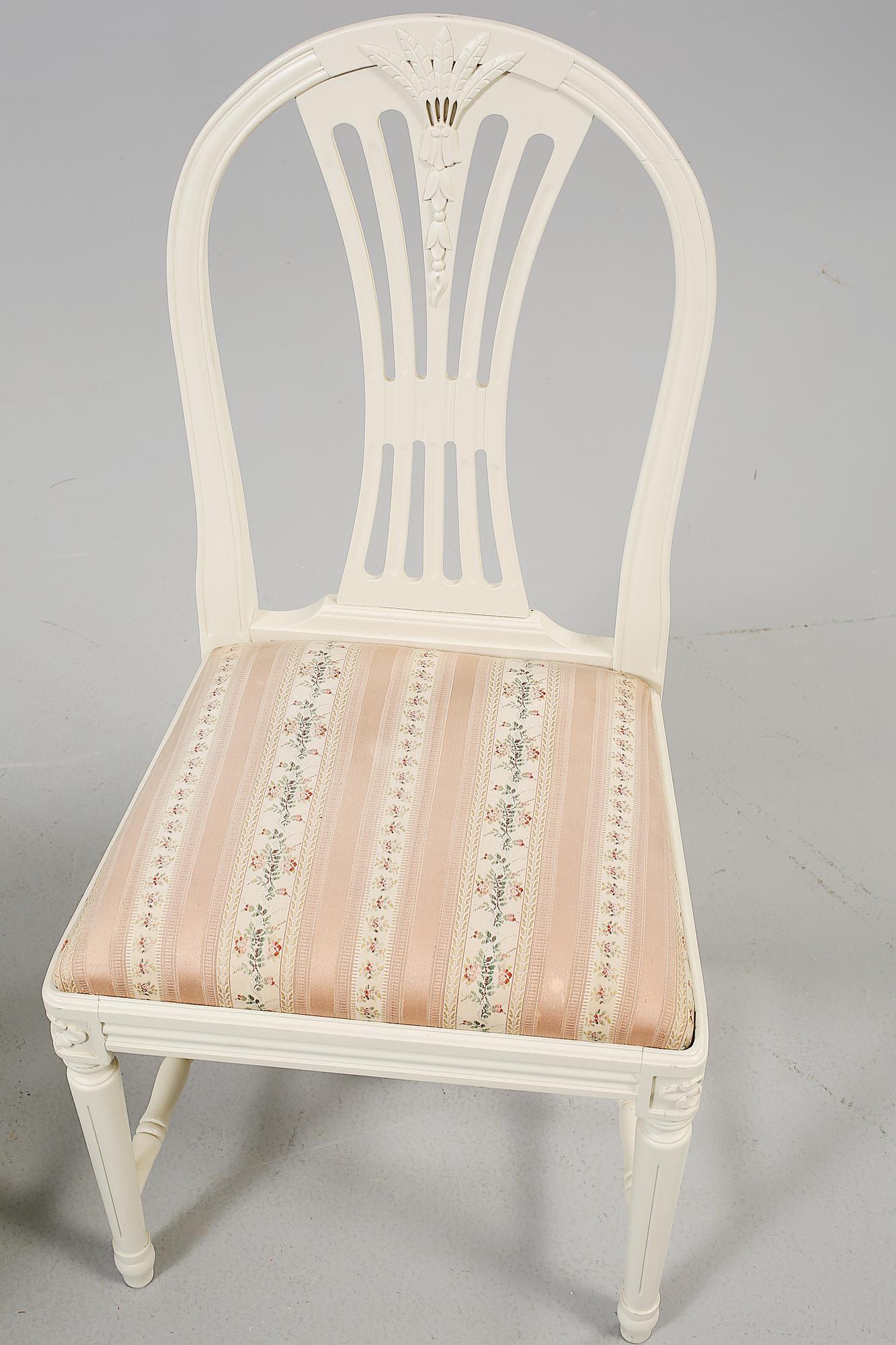 STOLAR, 4 st, gustaviansk stil, 1900-talets andra hälft.