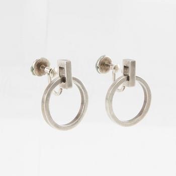 Wiwen Nilsson, a pair of silver earrings, Lund 1953.