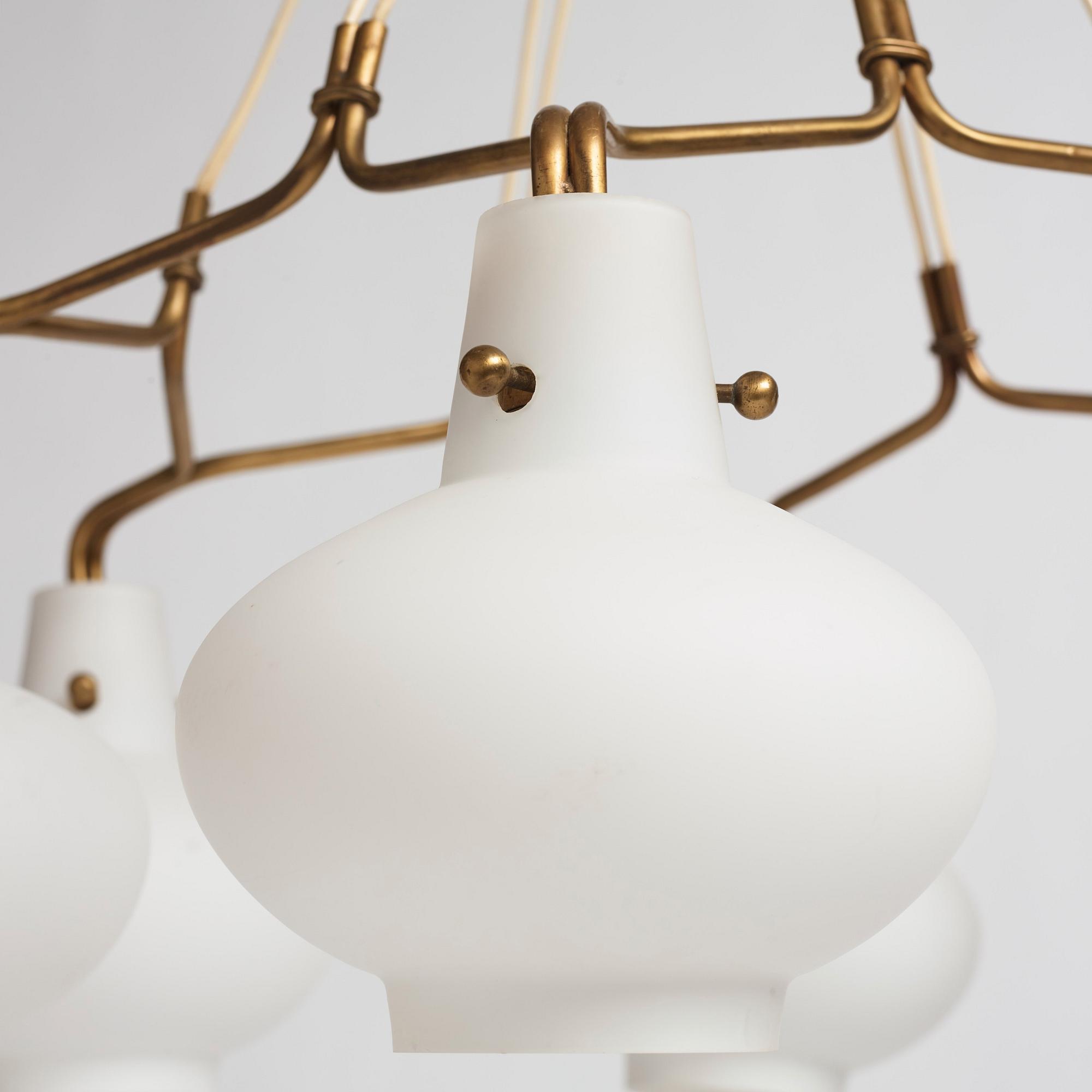 Hans Bergström, a chandelier, ateljé Lyktan, Sweden 1940-50s.