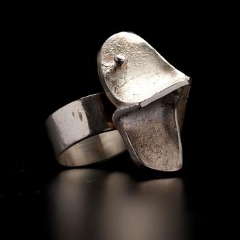 RING, sterlingsilver, "I Magman" Björn Weckström, Lapponia 1969.