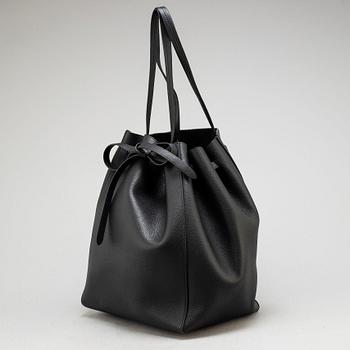 CÉLINE, a black calf leather 'Cabas Phantom' tote bag.
