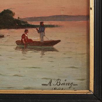 AUGUST BÅNG, olja på pannå, sign samt dat 1901.