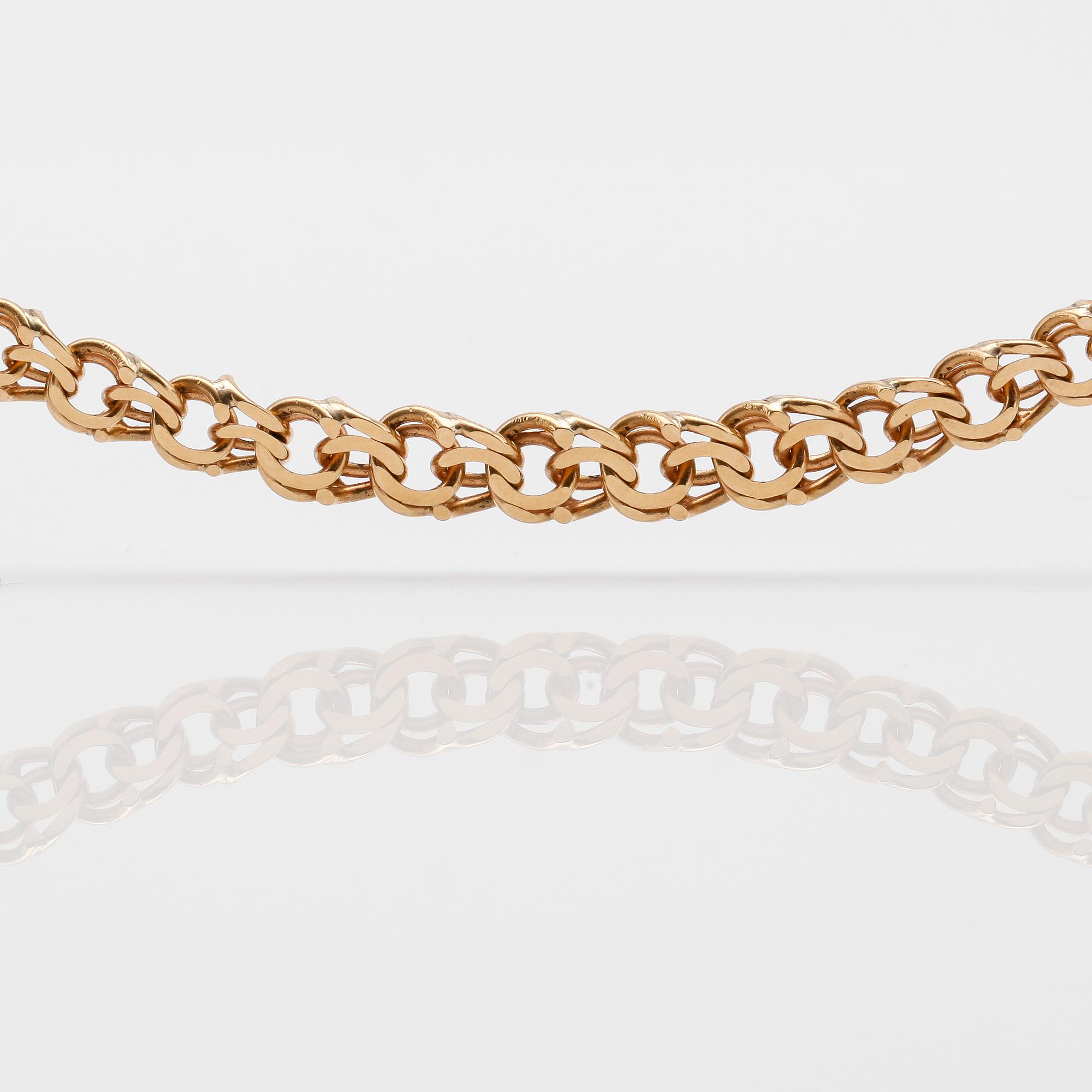 COLLIER, 18K guld, svenska stämplar 1946.