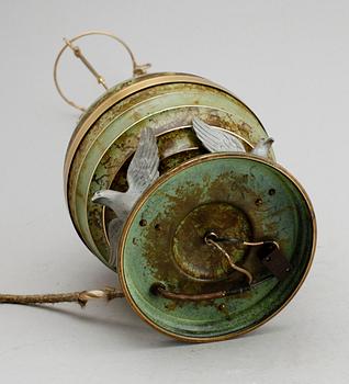 BORDSLAMPA, patinerad brons, 1900-talets första hälft.
