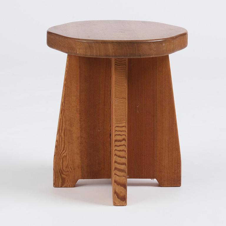 David Rosén, a Swedish Modern 'Berga' pine stool, Nordiska Kompaniet, Sweden 1930-1940s.