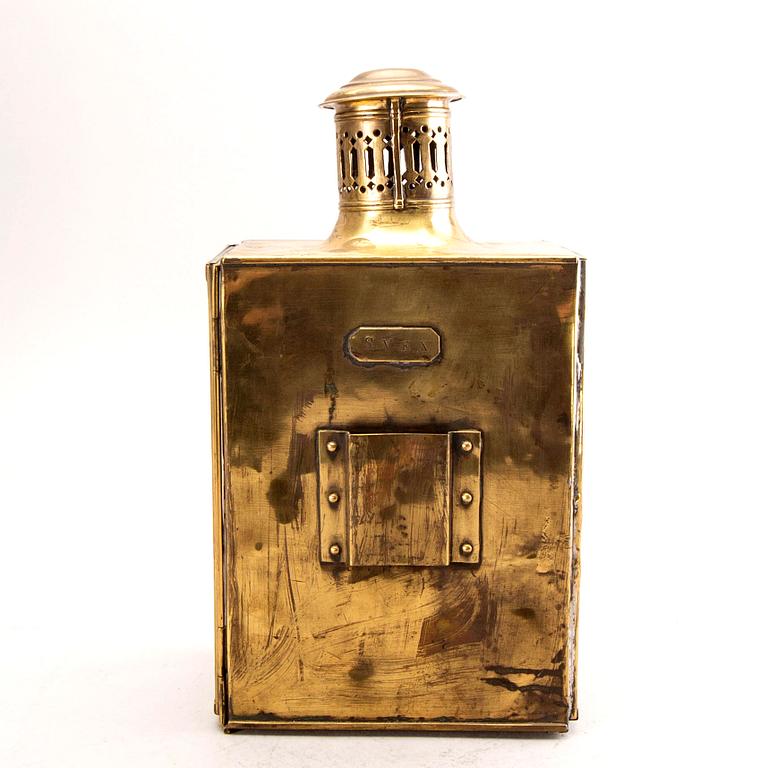 A ships lantern from the Swedish naval armored vessel 'Svea', launched 1885.