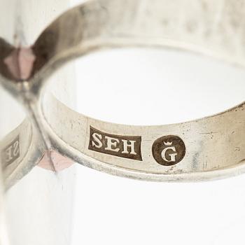 Sven-Erik Högberg, ring, sterling silver with natural stone, Gothenburg 1987.