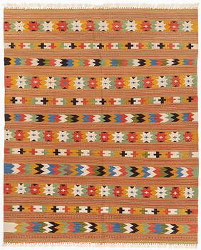 A turkish kilim rug, approximately 225 x 190 cm.