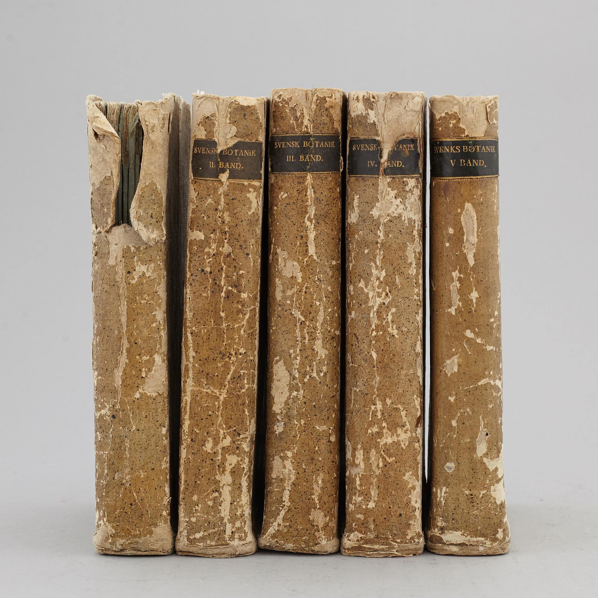 JOHAN WILHELM PALMSTRUCH, "Svensk Botanik, vol I-V. 1803-1805.