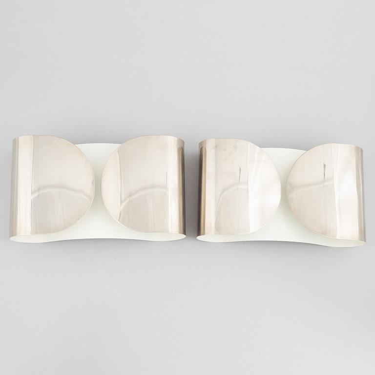 Carlo Scarpa, a pair of "Foglio" wall lights, Italy, second half of the 20th century.