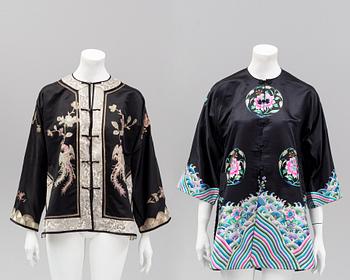 Two Chinese embroidered jackets, 20th century.