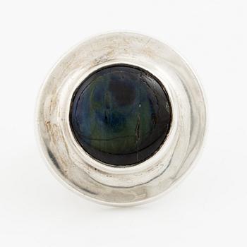 Sven-Erik Högberg, ring, sterling silver with labradorite, Gothenburg 1975.