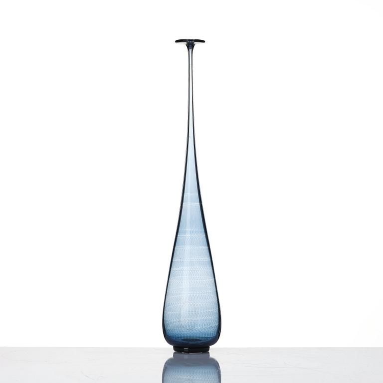 Nils Landberg, a glass vase, Orrefors, Sweden 1964.