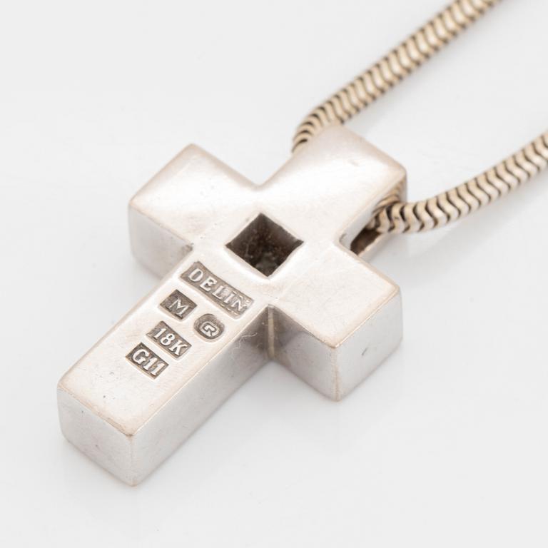 Princess cut diamond necklace.