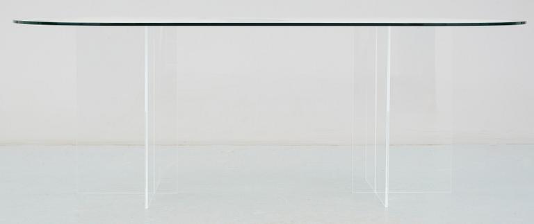 MATSALSBORD, glas och plexiglas, 1980-tal.