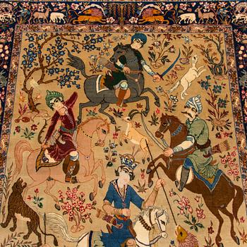 A semi-antique Isfahan rug, central Persia, approx. 243 x 151 cm.