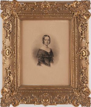 MARIA RÖHL, 2 st, teckningar, signerade och daterade Lund 1841.