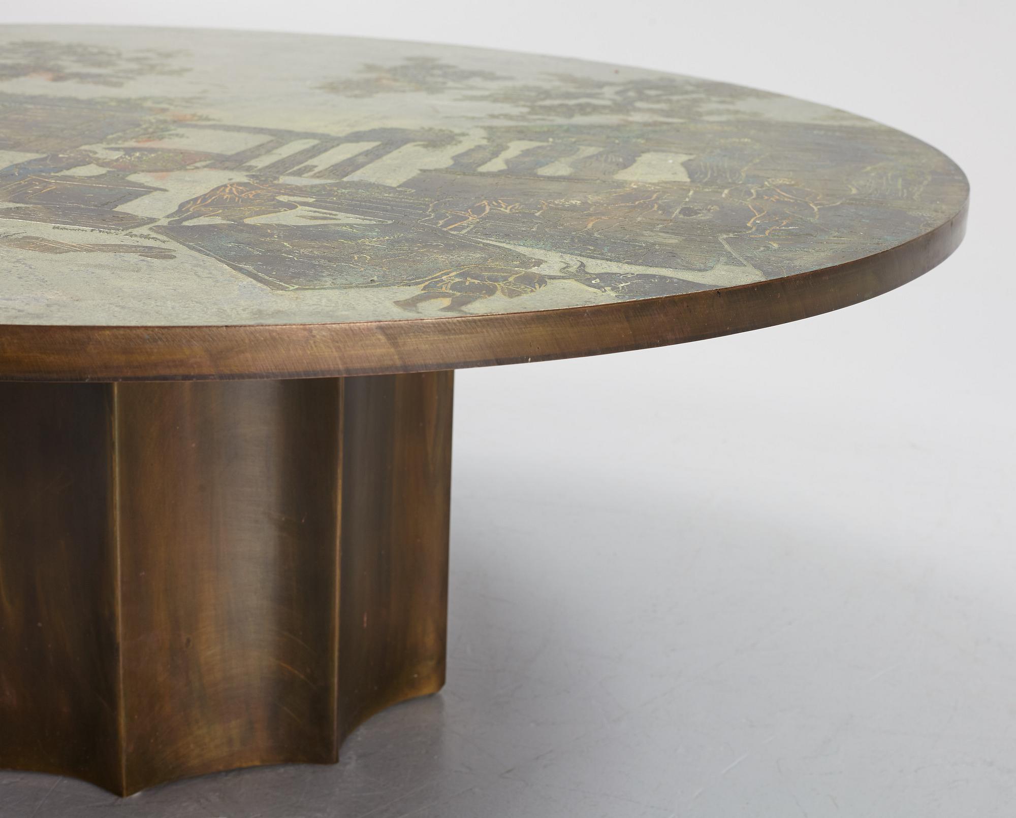 Philip & Kelvin LaVerne, an "Odyssey" coffee table, USA 1960s-70s.
