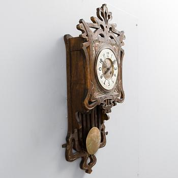 A Gustav Becker art nouveau wall clock, Germany early 20th century.