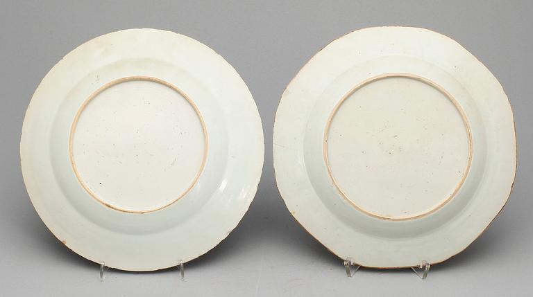 TALLRIKAR, 4 st, porslin, Kina, Qianlong (1736-95).