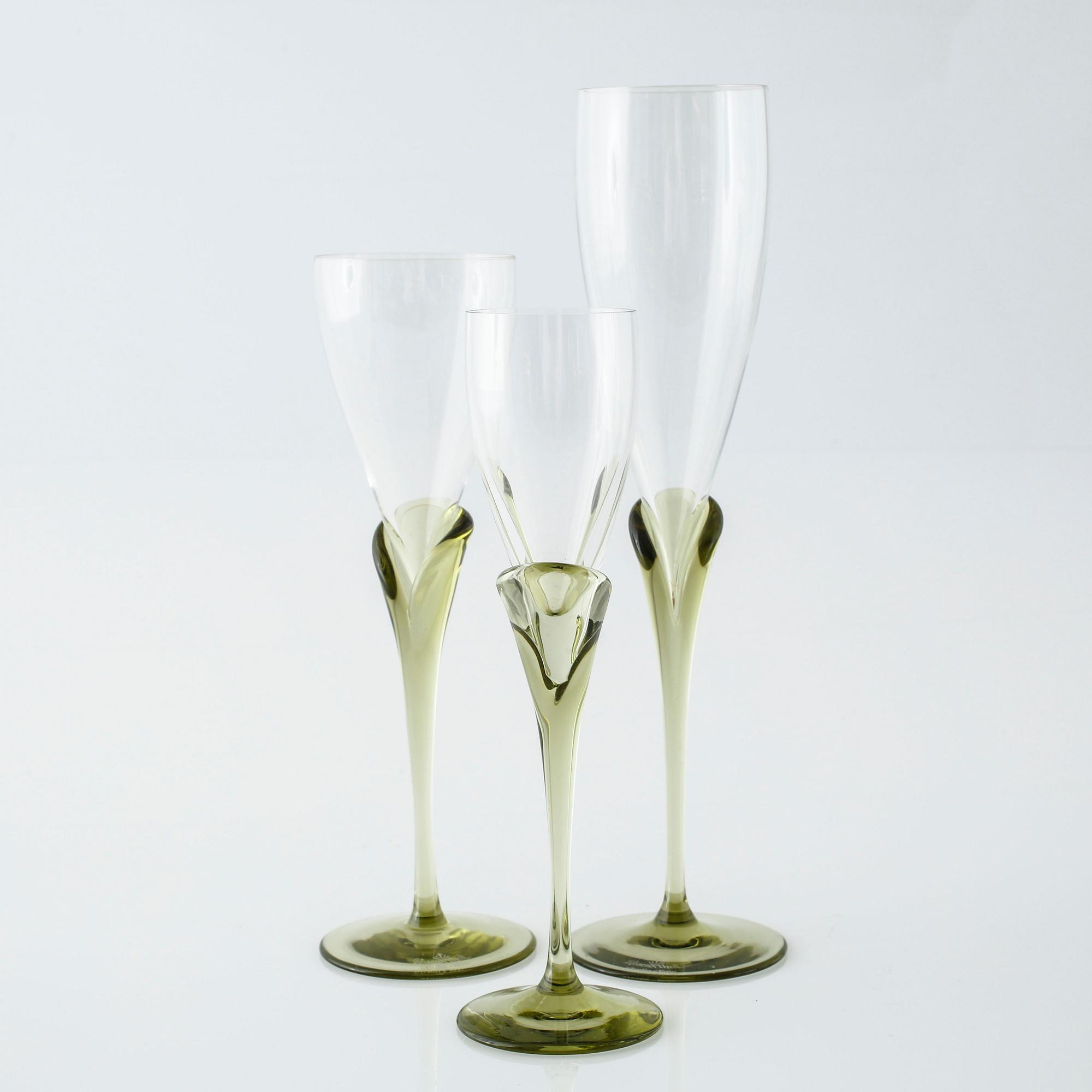 40 glasses, model "Papyrus" by Michael Böhm for Rosenthal Studioline, second half of the 20th century.