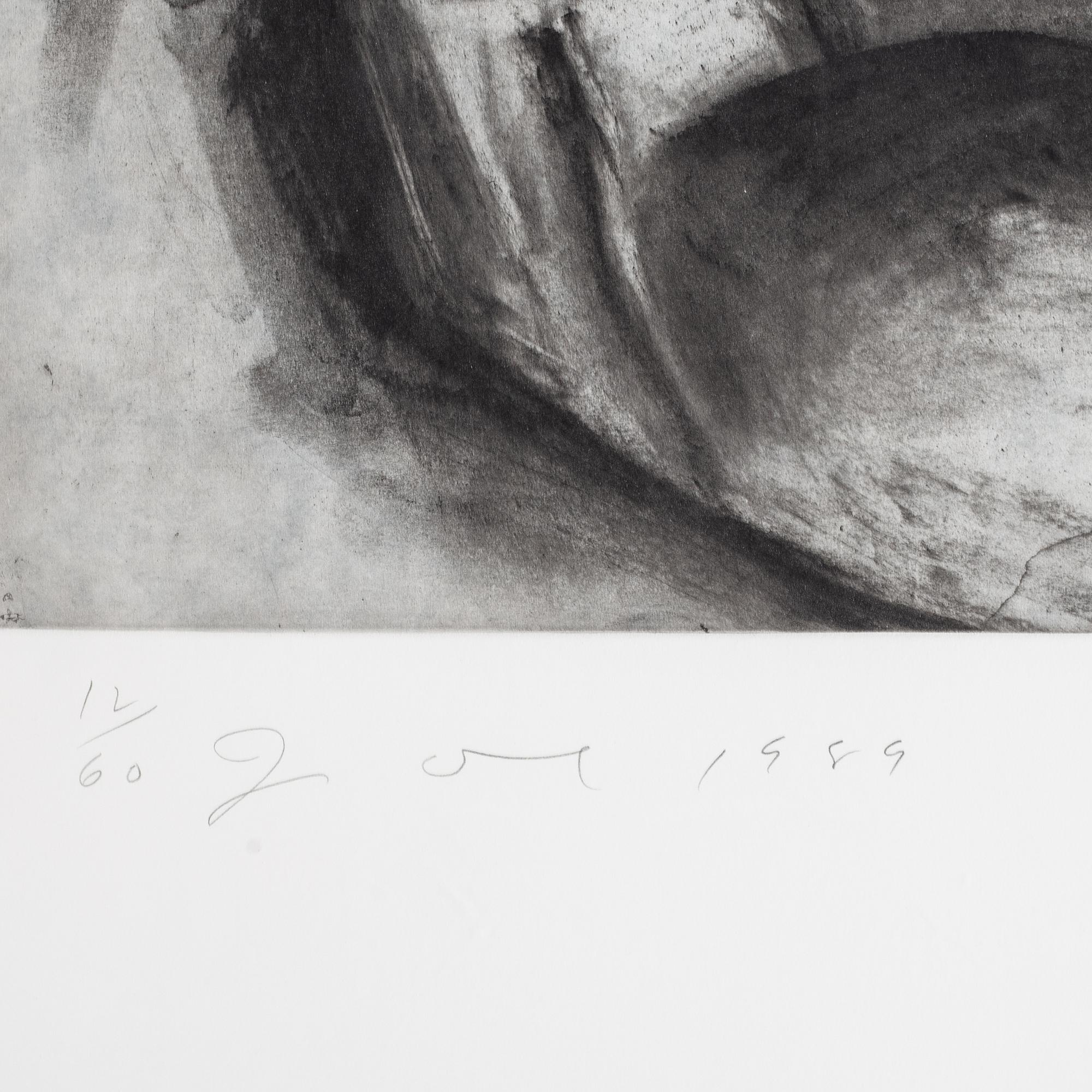 Jim Dine, etching with aquatint, signed and numbered 12/60, dated 1989.