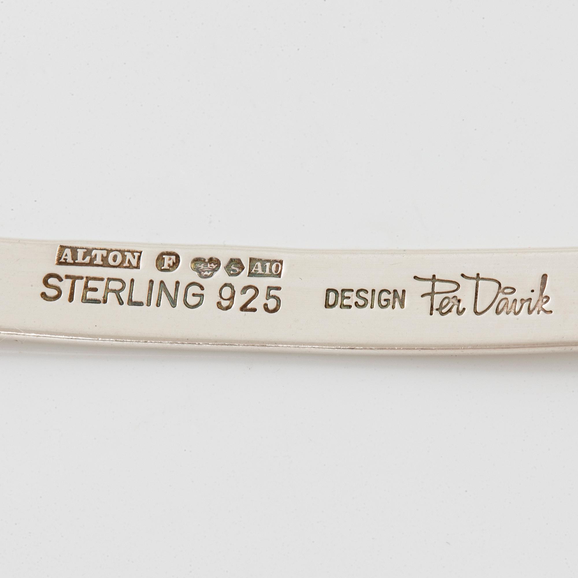 PER DÅVIK, Alton, collier, sterlingsilver med grön sten.