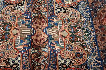 A Kashmar carpet, c. 392 x 296 cm.